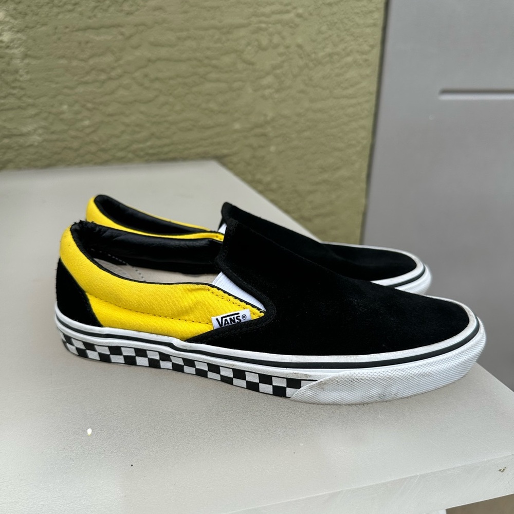 Vans Customs Yellow, Black, Checkerd
